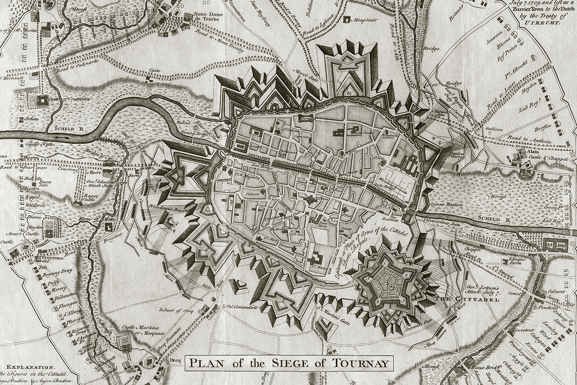 Plan of the Siege of Tournay